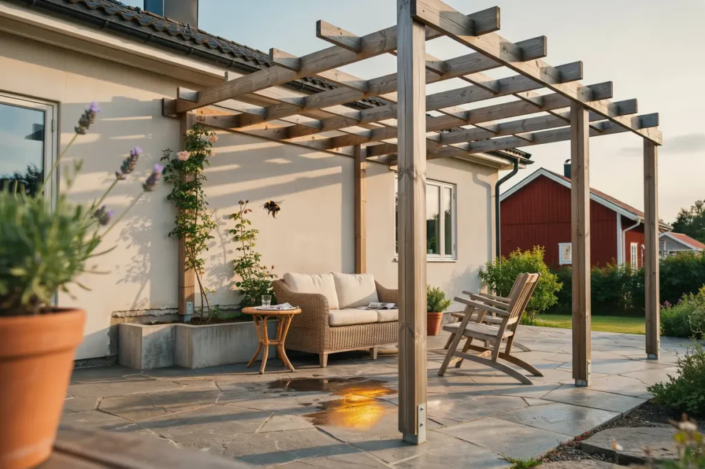juniklar f r uteplatsen bygg pergola som ger skugga stil och sommark nsla